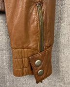 1 - vid. by Marquis Brown Leather Jacket Size 6 — photo 3: detail view