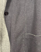 10 - Majestic Filatures du Lion Navy and Gray Cotton-Cashmere Blazer Size 4 — photo 3: detail view