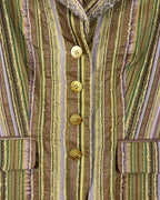 19 - Jón Green Striped Blazer Size 6 — photo 3: detail view