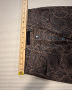 73 - J Brand Lillie Coated Snake-Print High-Rise Crop Skinny Jeans — photo 3: detail view