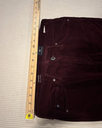 82 - AG Adriano Goldschmied The Prima Burgundy Mid-Rise Cigarette Pants Size 27R — photo 3: detail view