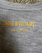 102 - Zadig & Voltaire Gray Tino Foil Modal T-Shirt Size M — photo 3: detail view