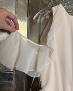 115 - Topshop Cream Ruffle Dress Size UK 10 (EU 38, US 6) — photo 3: detail view