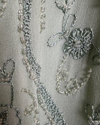 125 - Emma Black Green Silk Top Size 6 — photo 3: detail view