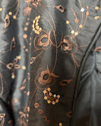 Dianne Keesee Black Floral Embroidered Sequin Jacket — detail embroidery sequins