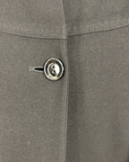 Max Mara Black Structured Single-Button Coat — detail front button