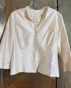 Dianne Keesee Ivory 100% Silk Jacket and Camisole Set — front jacket