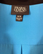 57 - Prabal Gurung for Target Turquoise Ruffle Blouse with Black Trim Size M-M — photo 3: tag view