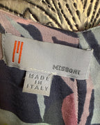 126 - Missoni Multicolor Print Silk Maxi Dress Size I 46 (D-CH-NL 40, E-F-B 42, GB 14, USA 10) — photo 3: tag view
