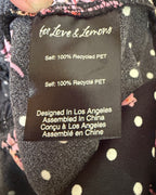 For Love & Lemons Camellia Black Floral Polka-Dot Mini Dress — tag material country