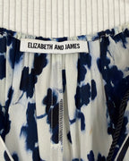 Brand and Size Tag view of Elizabeth and James Floral-Print Silk Blouse