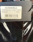 Brand and Size Tag 02 view of Maje H18PAVELI Vinyl Trousers Size 36