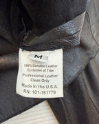 Care Tag view of Illia Asymmetrical Leather Moto Jacket Size M
