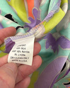 Care Tag view of Rixo Hayley Printed Silk Midi Dress