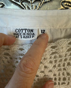 Care Tag 01 view of Crochet-Panel Cotton Maxi Dress Size 12