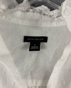 Care Tag 01 view of Ann Taylor Ruffle-Trim Cotton Blouse