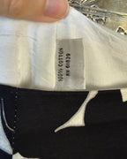 Care Tag 02 view of Black and White Floral Cotton Skirt