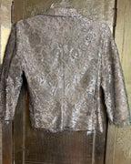128 - MaxMara Gray Skirt Suit Size USA 4 (F 36, GB 6; jacket I 38, skirt I 36) — photo 4: back view