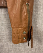 1 - vid. by Marquis Brown Leather Jacket Size 6 — photo 4: detail view