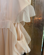 115 - Topshop Cream Ruffle Dress Size UK 10 (EU 38, US 6) — photo 4: detail view