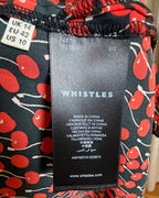 101 - Whistles Black and Red Blouse Size UK 14 (EU 42, US 10) — photo 4: tag view