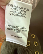 107 - Olive Short-Sleeve Rayon-Blend Dress — photo 4: tag view