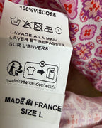 108 - Anna Kay Pink Viscose Blouse Size L — photo 4: tag view