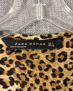 68 - Zara Woman Leopard-Print Blouse Size EUR L (USA L, MEX 30) — photo 4: tag view