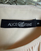 112 - Alice + Olivia Blush Silk Dress Size M — photo 4: tag view