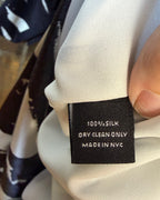 Care Tag view of Alice + Olivia Zebra-Print Silk Maxi Dress Size S