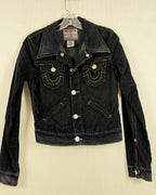 Detail 03 view of True Religion Jada Cropped Denim Jacket Size M