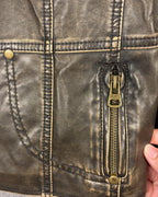 7 - Gray Coated Jacket Size L — photo 5: detail view