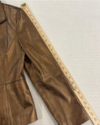 16 - Bronze Leather Jacket Size L — photo 5: detail view