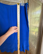 100 - Blue Scallop-Hem Skirt — photo 5: detail view