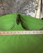 129 - Gilar Green Silk Dress Size 6 — photo 5: detail view