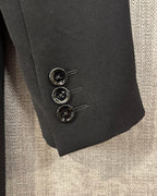 Max Mara Black Structured Single-Button Coat — detail sleeve cuff buttons