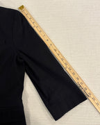 Ann Taylor Black Cotton-Blend 3/4-Sleeve Single-Breasted Blazer Size 14 — measurement sleeve