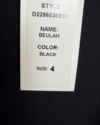 116 - Diane von Furstenberg Beulah Black V-Neck Midi Wrap Dress Size 4 — photo 5: tag view
