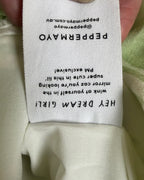 94 - Peppermayo Green Plaid Linen-Blend Skirt Size AU-UK 6 (US 4, EU 36) — photo 5: tag view