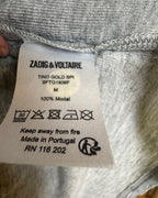 102 - Zadig & Voltaire Gray Tino Foil Modal T-Shirt Size M — photo 5: tag view