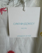 Cynthia Rowley White Embroidered Beach-Motif Cotton Ruffle-Hem Nightgown — tag brand category