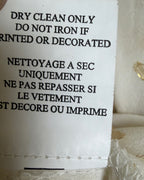 Hamptonite New York White Silk Gold-Dot Ruffle Blouse Size L — tag care