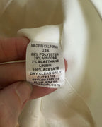 Trina Turk White Single-Button Notched-Lapel Blazer Size 6 — tag material country style