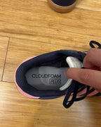 Brand and Size Tag 03 view of adidas Breaknet Sleek Shadow Navy and Pink Sneakers