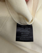 Care Tag view of Alice + Olivia Leather-Trim Colorblock Shift Dress Size S