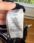 Care Tag view of Maje H18PAVELI Vinyl Trousers Size 36