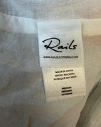 Care Tag 01 view of Rails Julia Striped Tiered Midi Dress Size M