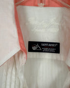 Care Tag 01 view of Saint James Contrast-Trim Cotton Blouse Size US 12 (UK 16, FR 44)