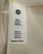 Care Tag 02 view of Elizabeth and James Contrast-Trim Silk Blouse Size S