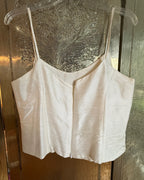 Dianne Keesee Ivory 100% Silk Jacket and Camisole Set — back camisole